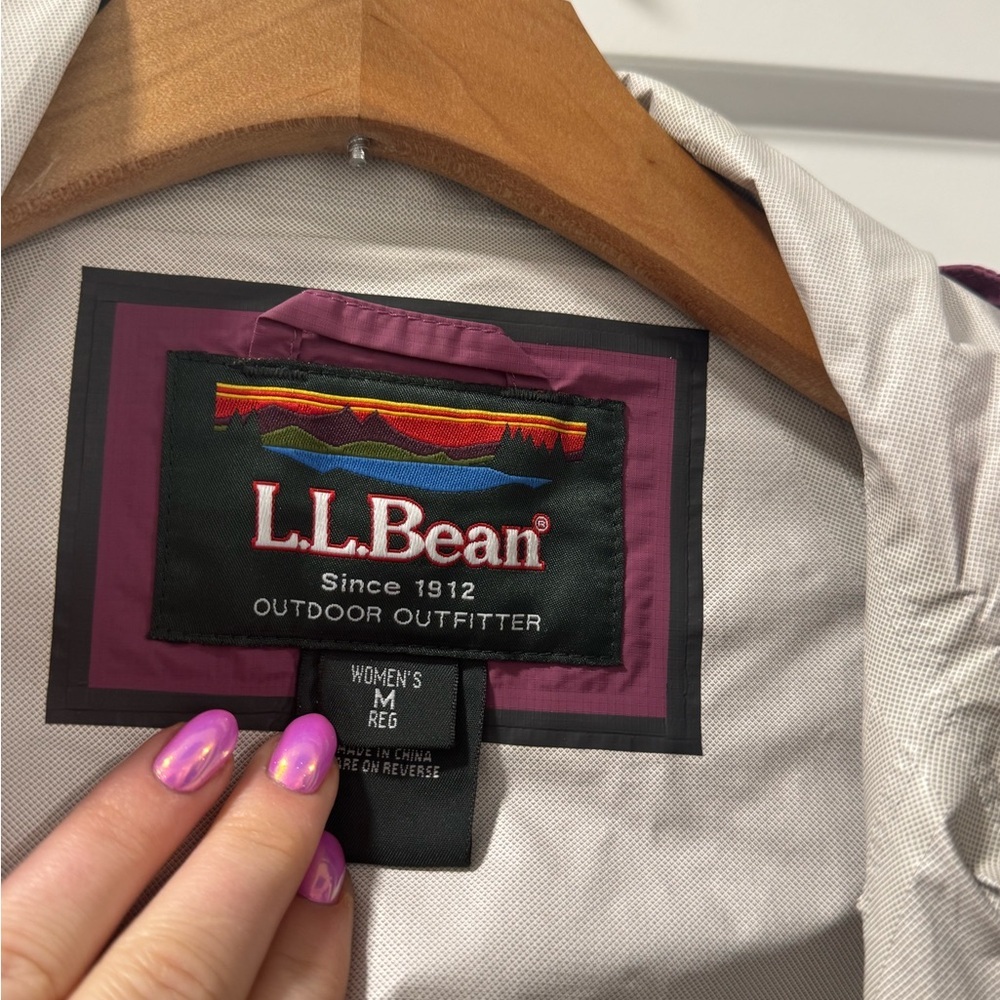 LL Bean Vintage Pink and Grey Rain/windbreaker Jacket size medium - Picture 3 of 9